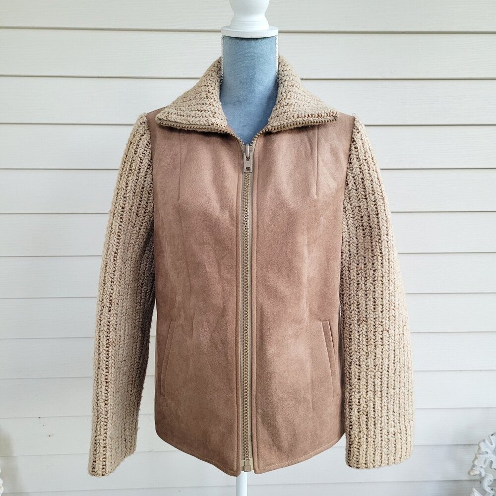 Vintage 70s/early 80s Union Made Faux suede Fall cool weather Jacket with zipper